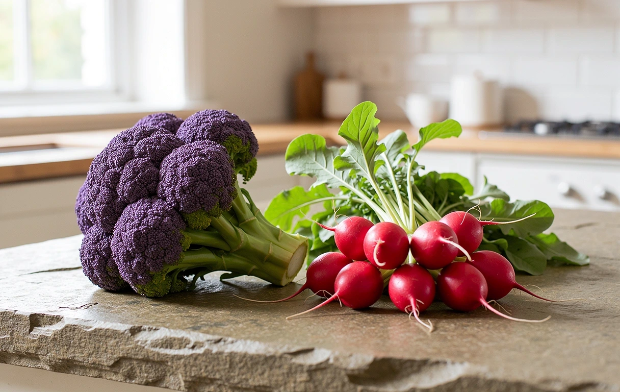 Seasonal UK spring vegetables